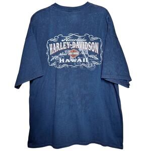Harley Davidson vintage double sided graphic tee Mens XL Y2K Honolulu Hawaii